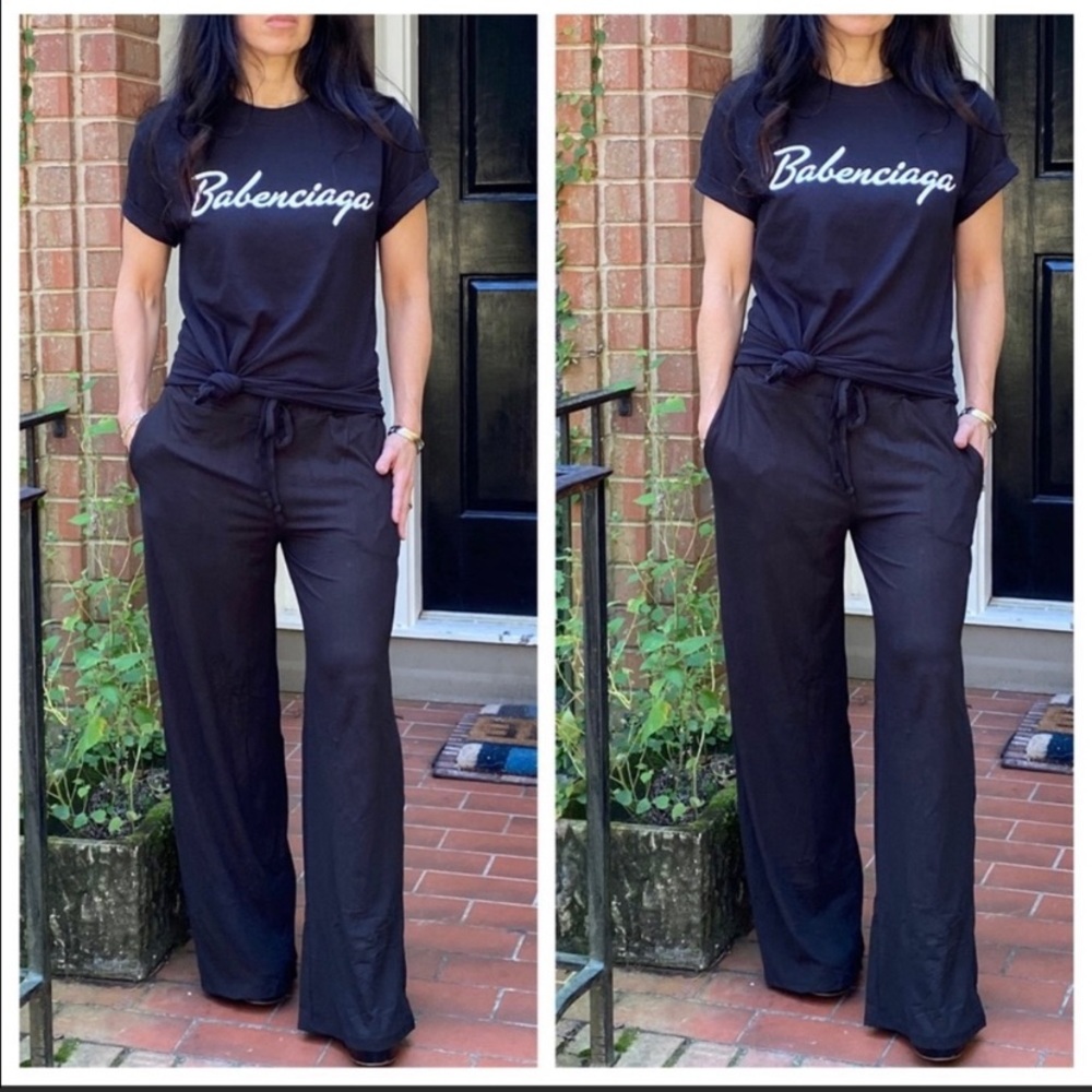 Black Graphic Tee NWT